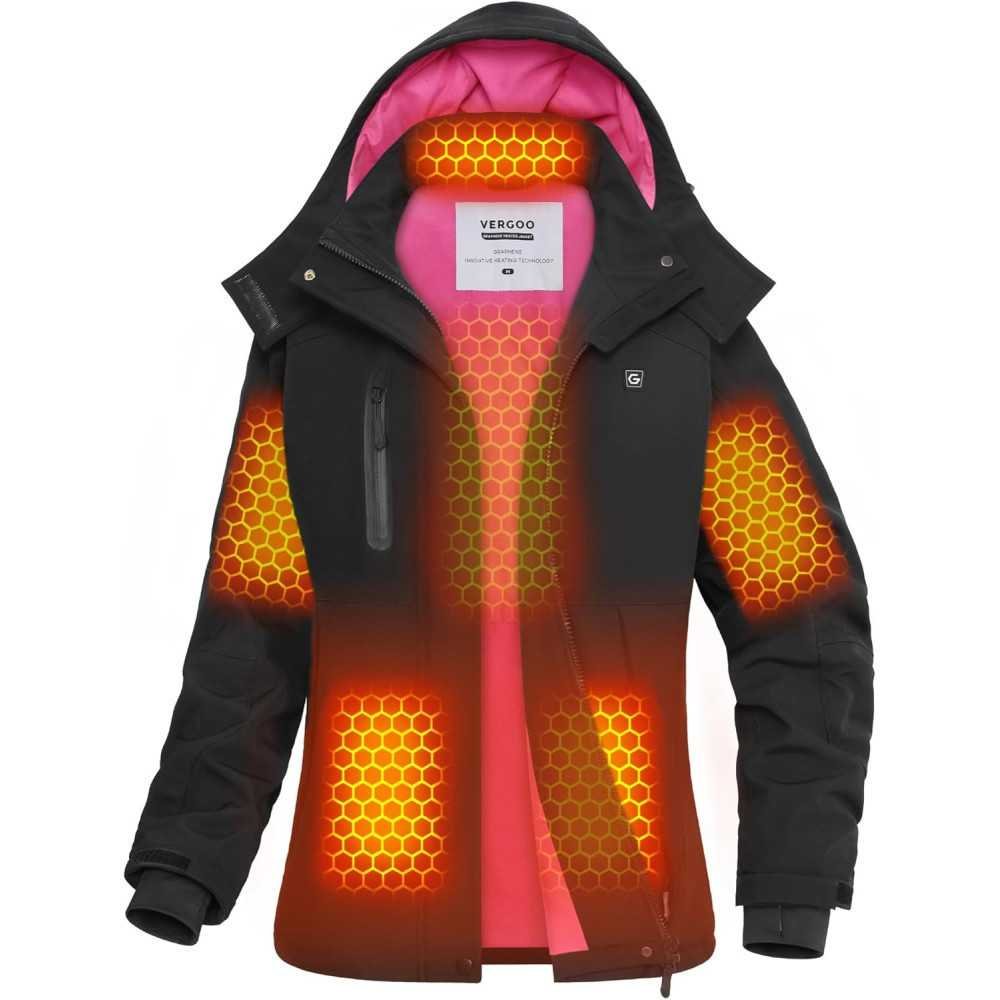 Graphene Heated Waterproof Jackets for Women - Powered by 18400mAh Battery Pack | TekChoice Electronics