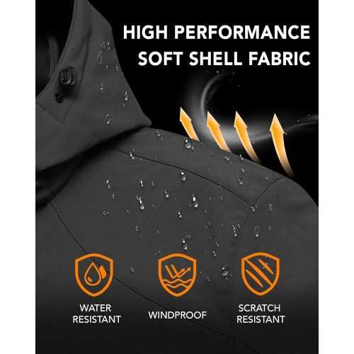 Graphene Heated Waterproof Jackets for Women - Powered by 18400mAh Battery Pack | TekChoice Electronics