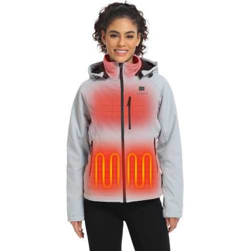 Women's Heated Jacket Featuring 4 Heat Zones & Heated Collar for Warmth | TekChoice Electronics