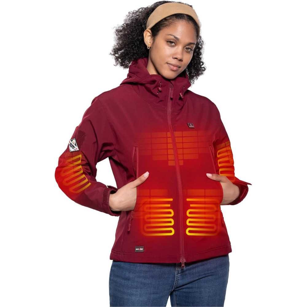 Electric Heated Jacket for Women with Portable 12V Battery Pack | TekChoice Electronics Electric Heated Jacket for Women with Portable 12V Battery Pack | TekChoice Electronics