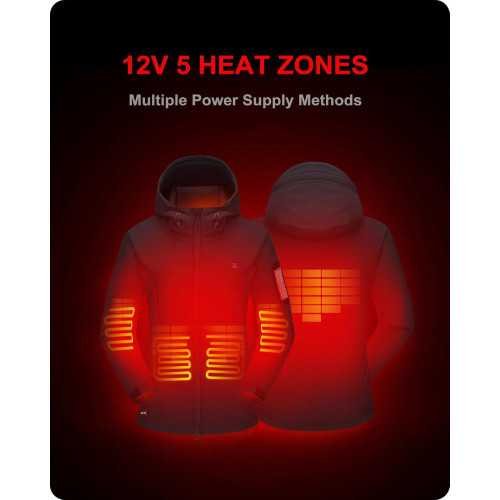 Electric Heated Jacket for Women with Portable 12V Battery Pack | TekChoice Electronics