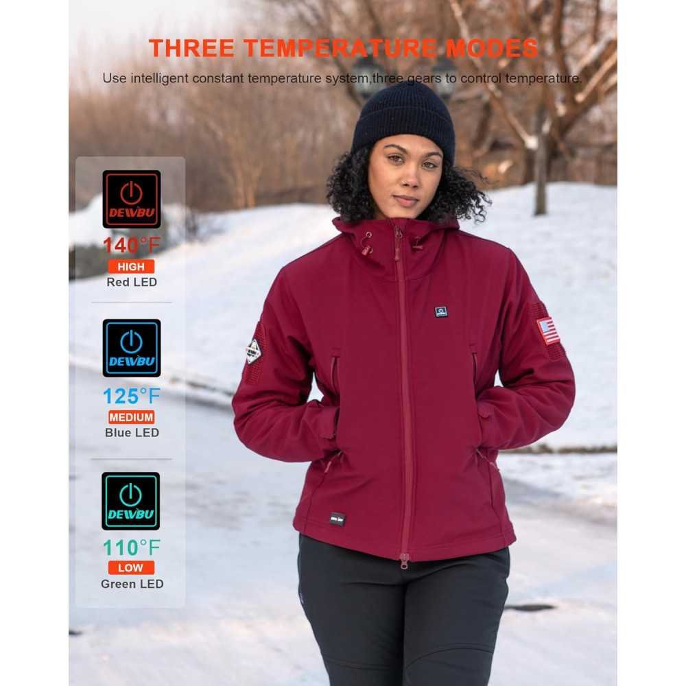Electric Heated Jacket for Women with Portable 12V Battery Pack | TekChoice Electronics