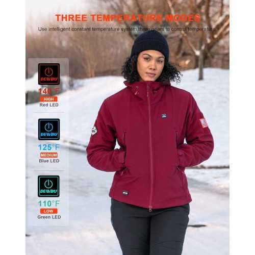 Electric Heated Jacket for Women with Portable 12V Battery Pack | TekChoice Electronics