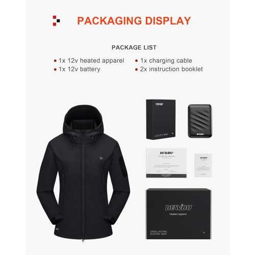 Electric Heated Jacket for Women with Portable 12V Battery Pack | TekChoice Electronics