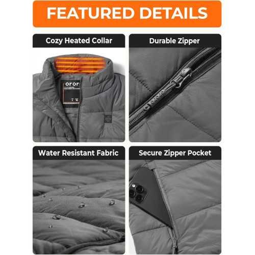 Men's Lightweight Heated Vest with Portable Battery Power | TekChoice Electronics