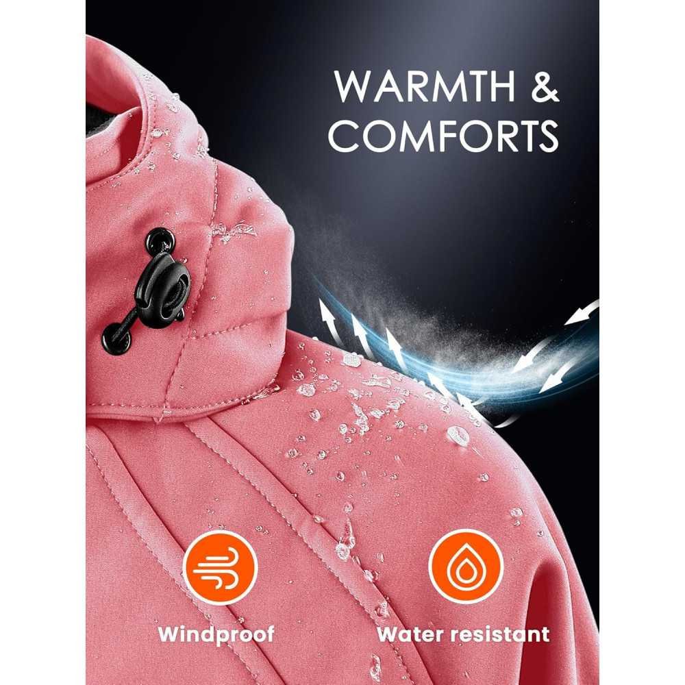 Lightweight Heated Jacket for Women with Detachable Hood and Long-Lasting Battery | TekChoice Electronics