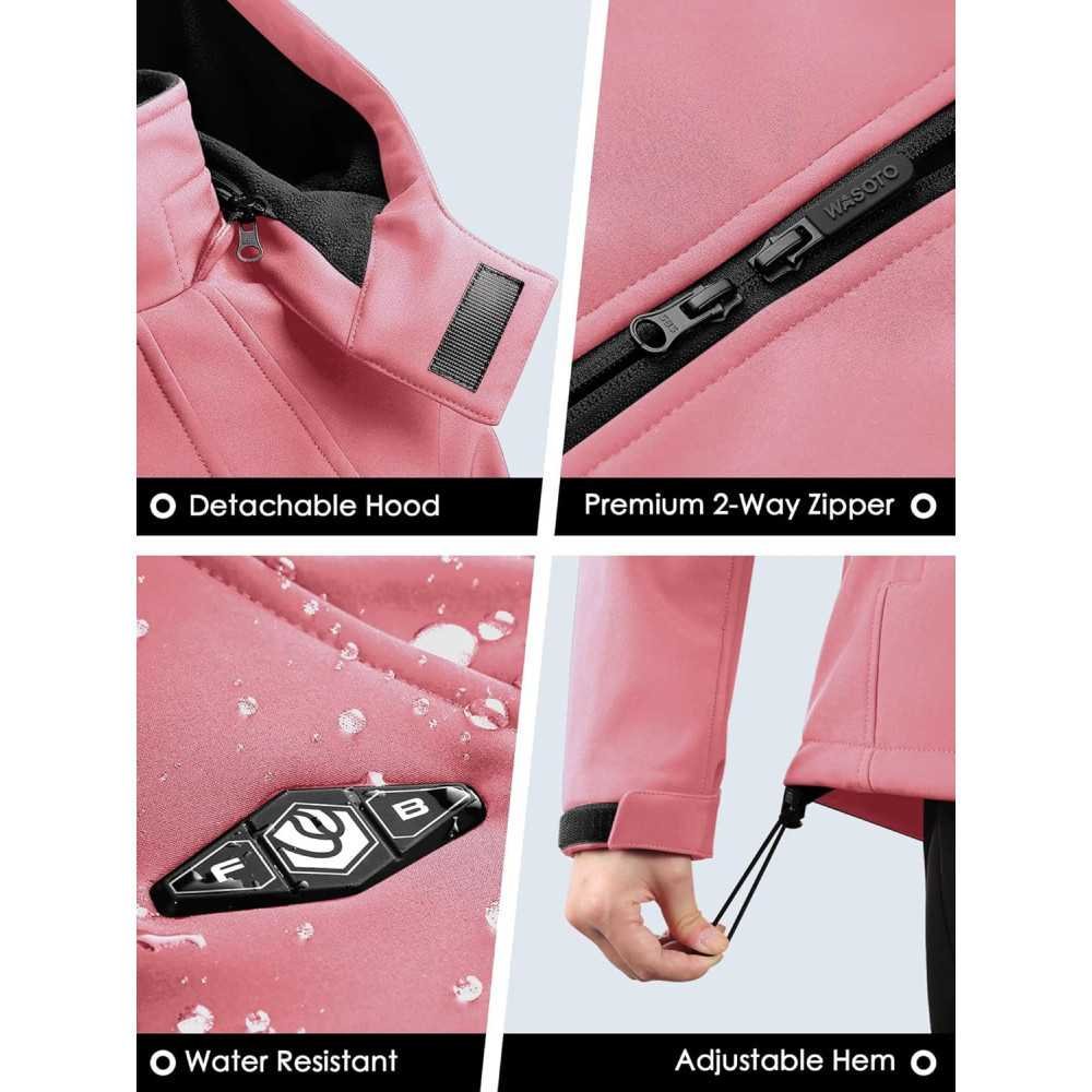 Lightweight Heated Jacket for Women with Detachable Hood and Long-Lasting Battery | TekChoice Electronics