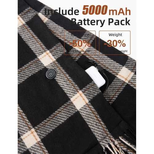 Heated Scarf with Adjustable Temperatures for Women and Men | TekChoice Electronics