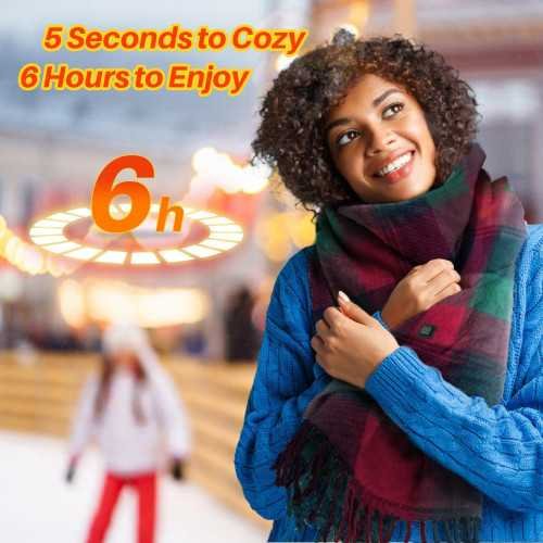 Unisex Rechargeable Heated Scarf with 5000mAh Battery | TekChoice Electronics