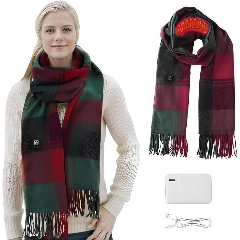 Rechargeable Electric Heated Scarf with 5000mAh Battery for Women and Men | TekChoice Electronics