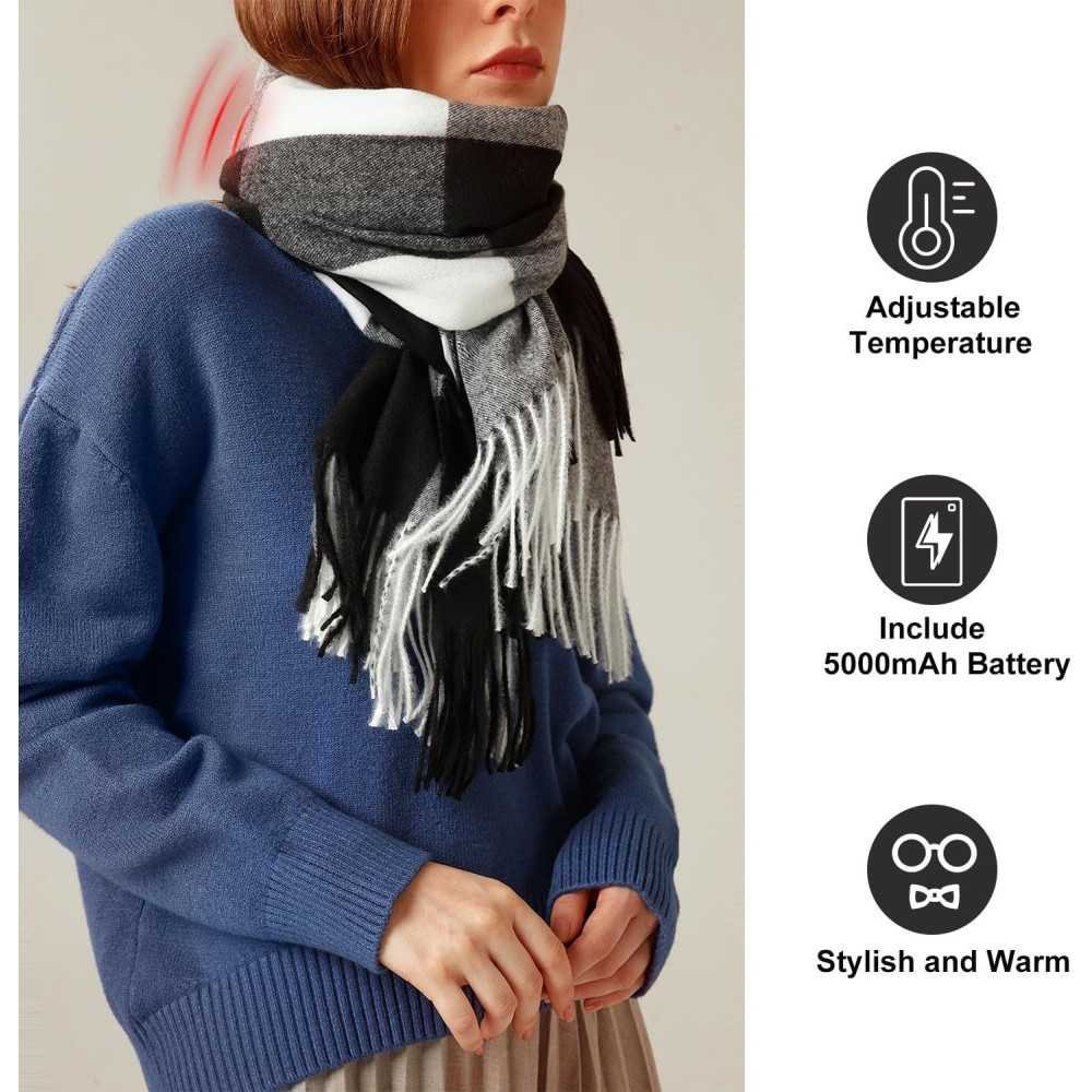 Heated Scarf for Women and Men with Adjustable Heat Settings | TekChoice Electronics