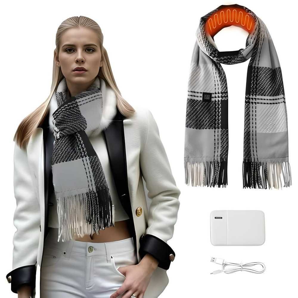 3 Temperature Rechargeable Heated Scarf for Unisex | TekChoice Electronics