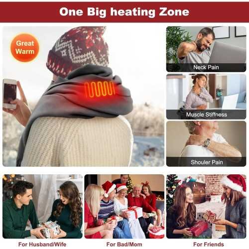 Rechargeable Electric Heated Scarf with 5000mAh Battery for Women and Men | TekChoice Electronics