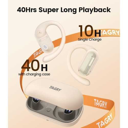 40-Hour Playtime Fast Charging Bluetooth Open Ear Headphones for Active Lifestyles | TekChoice Electronics
