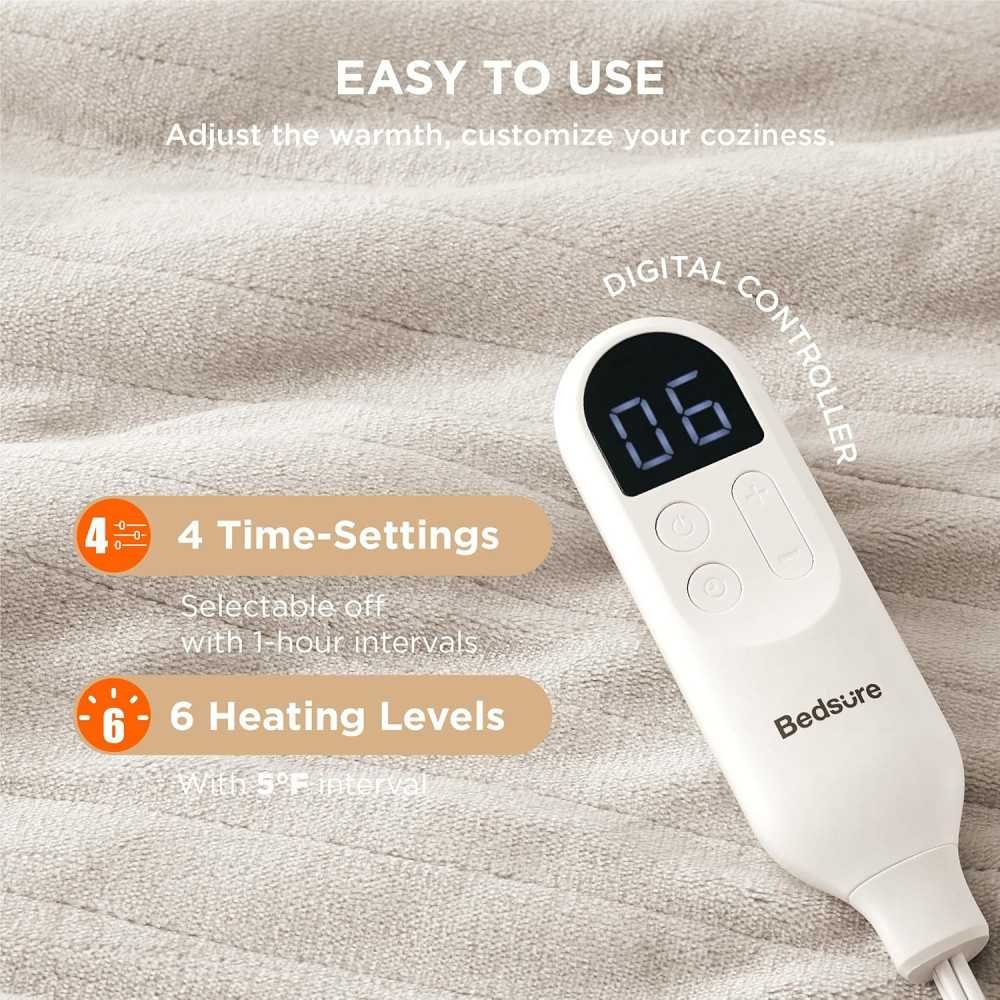 Electric Blanket with Dual Control and Timer Settings | TekChoice Electronics