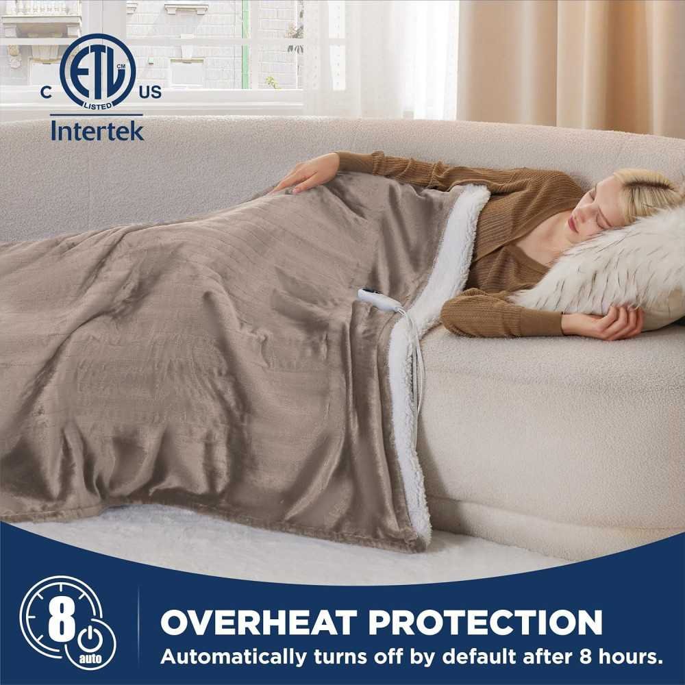 Electric Blanket with Dual Control and Timer Settings | TekChoice Electronics