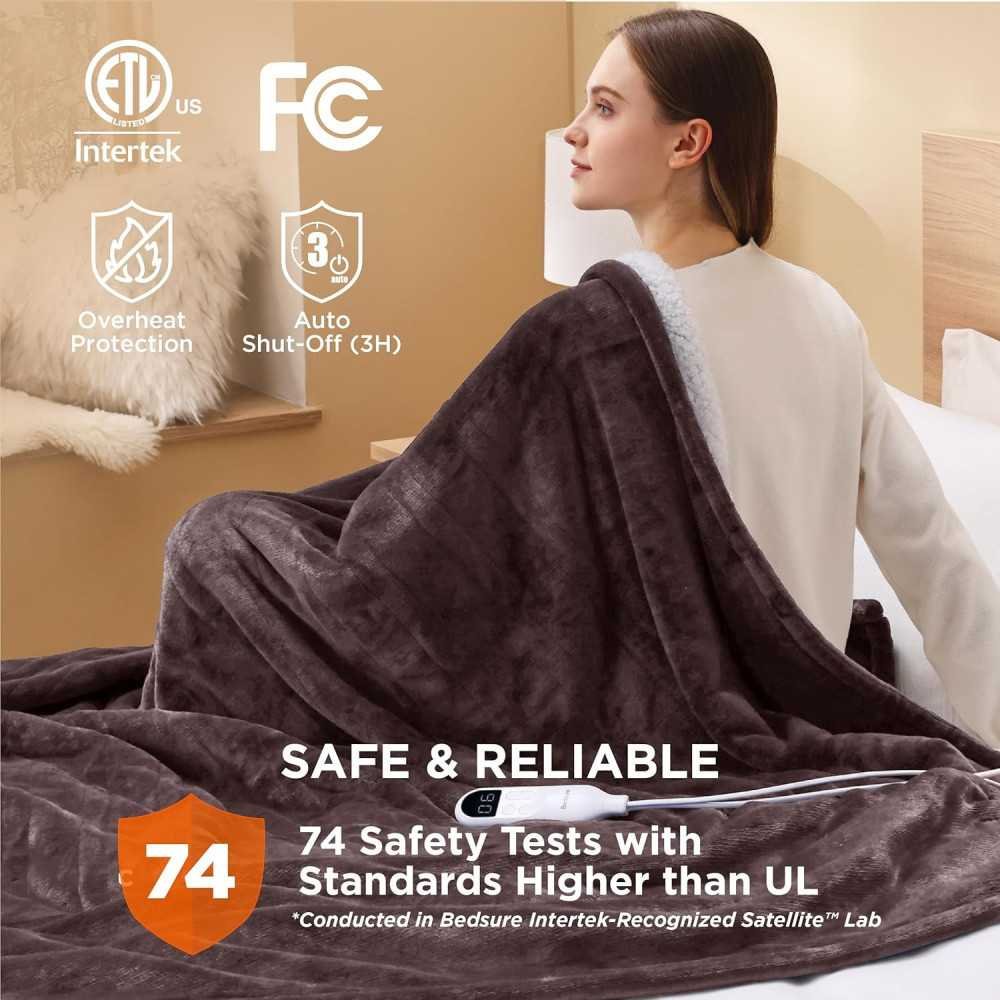 Electric Blanket with Dual Control and Timer Settings | TekChoice Electronics