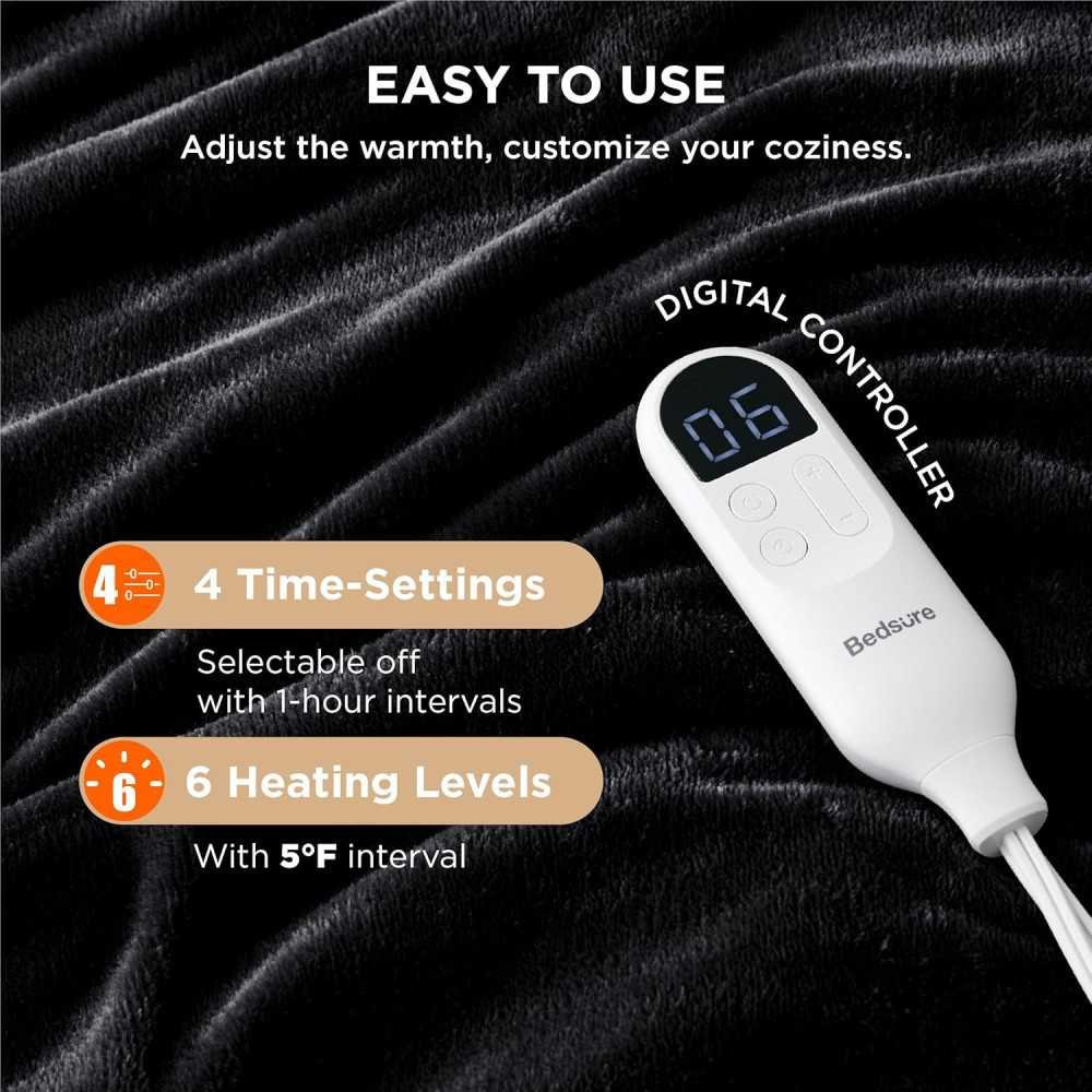 Electric Blanket with Dual Control and Timer Settings | TekChoice Electronics