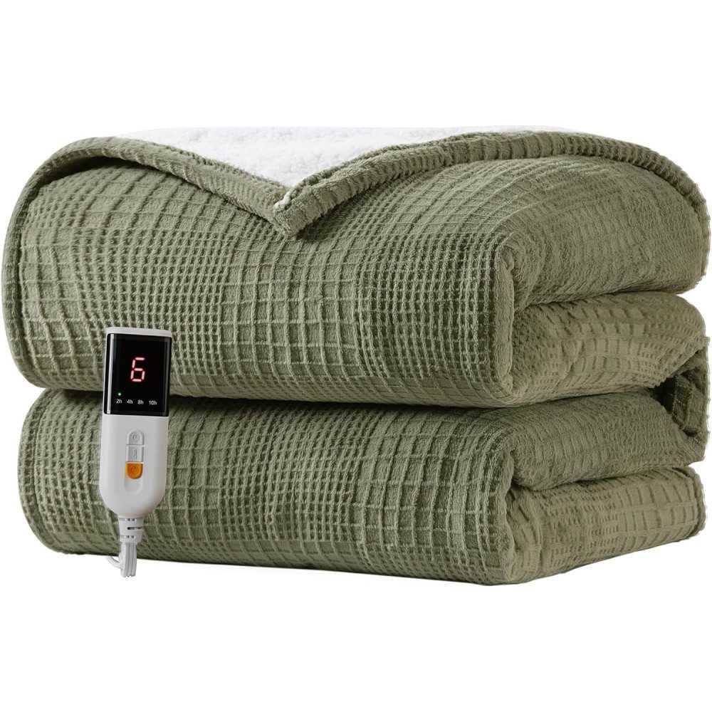 Fast-Heating, Single-Control Heated Blanket with 6 Levels & Auto Shut-Off Feature | TekChoice Electronics