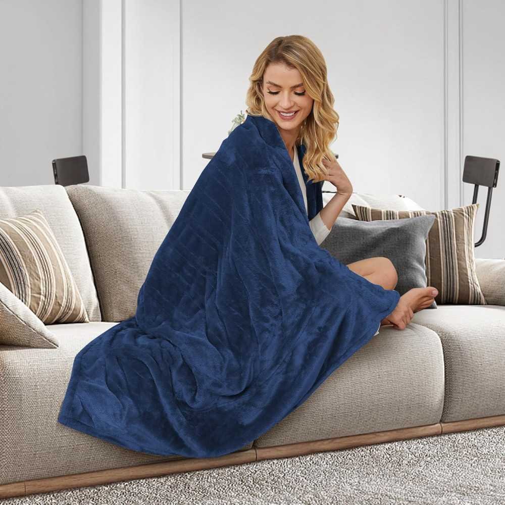 Electric Flannel Blanket with Customizable Heating Levels and Convenient Features | TekChoice Electronics