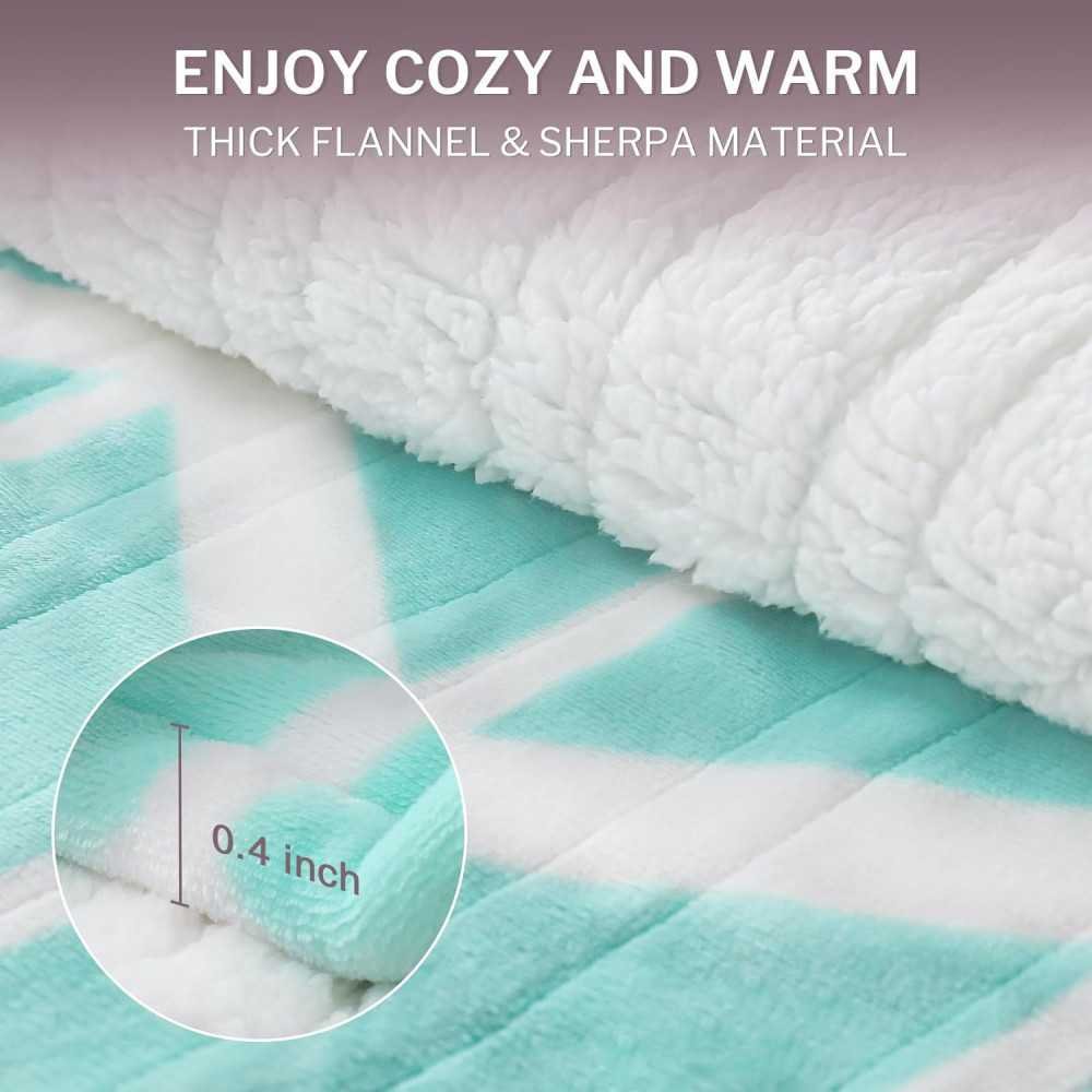 5 Heat Settings Sherpa Heated Throw Blanket for Winter Nights | TekChoice Electronics