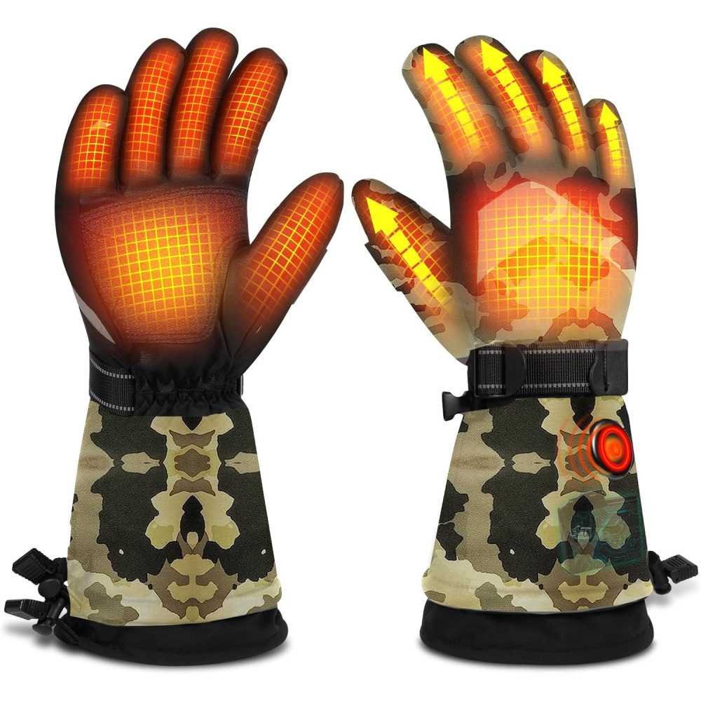 (2024) Electric Heated Camo Gloves for Skiing, Hunting, Hiking, and Camping | TekChoice Electronics