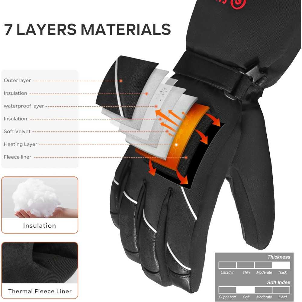 Rechargeable Heated Gloves for Skiing and Snowboarding | TekChoice Electronics