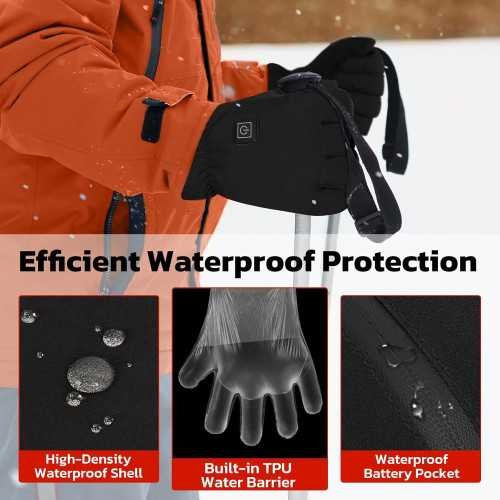 3000mAh Battery Heated Gloves for Snow Sports and Work | TekChoice Electronics