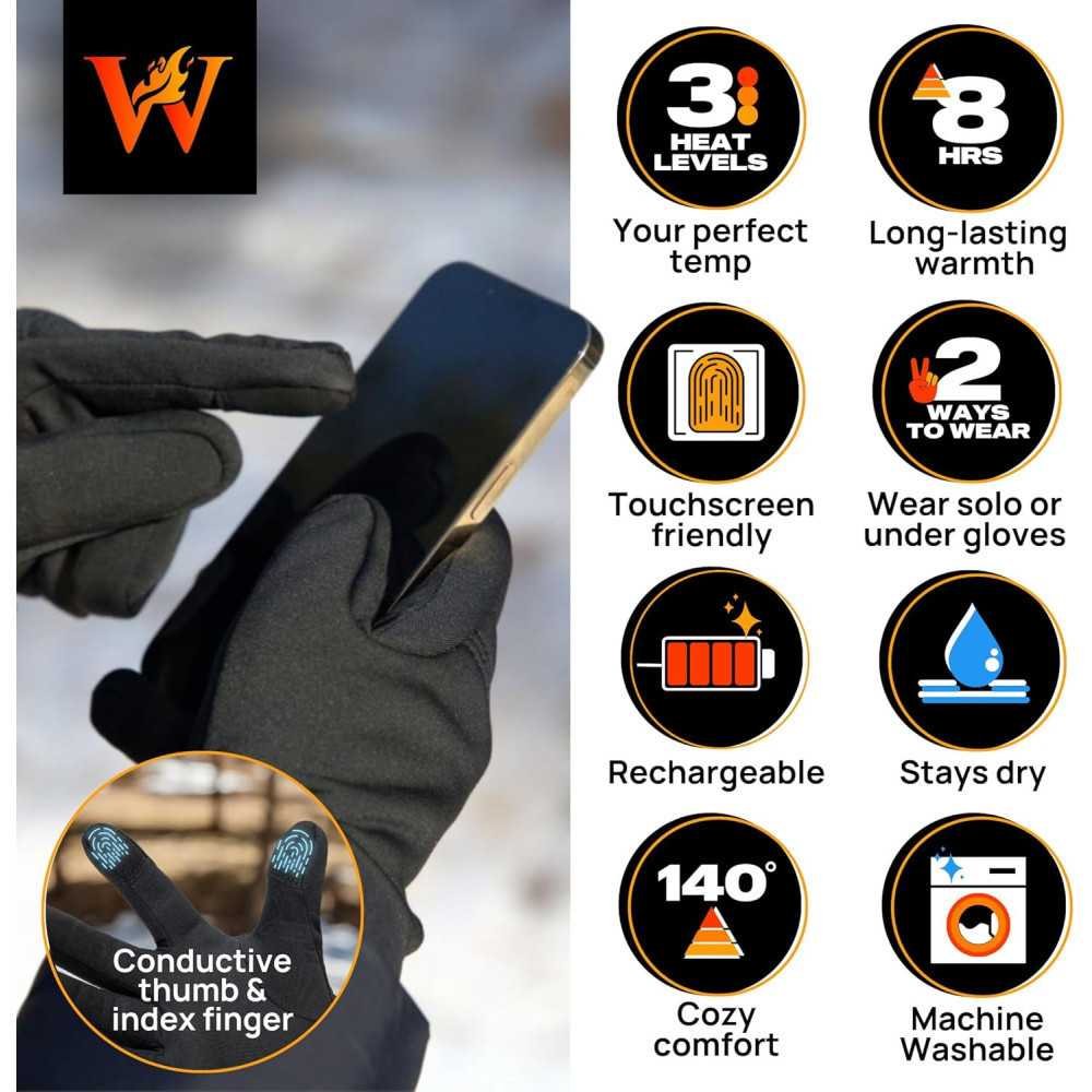 Touch Screen-Friendly Rechargeable Thermal Hand Warmers & Heated Gloves | TekChoice Electronics