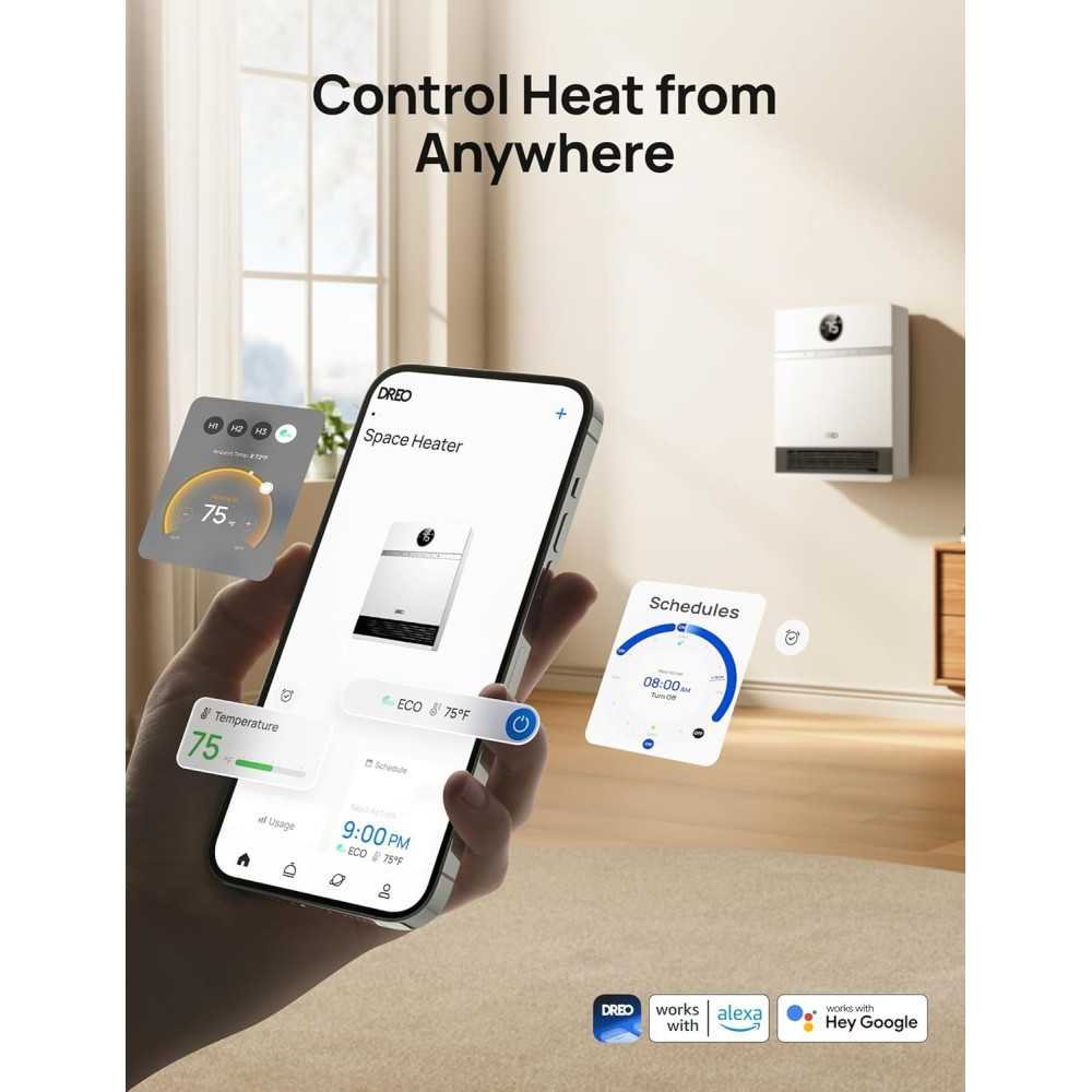 Electric PTC Space Heater with Alexa Compatibility | TekChoice Electronics