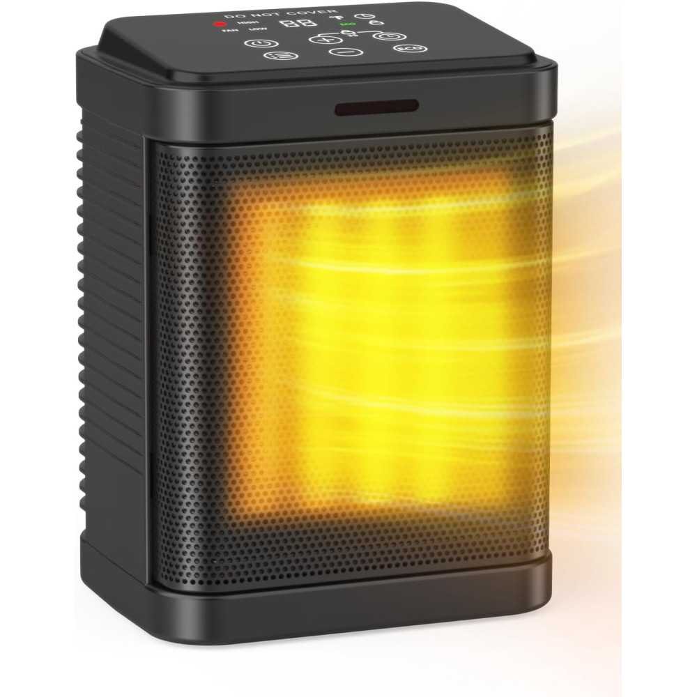 1500W Electric Heater with Thermostat for Bedroom, Office, and Indoor Spaces | TekChoice Electronics