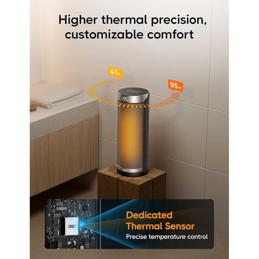 Space Heater for Your Bathroom and Home, with Remote Control and 5 Modes | TekChoice Electronics