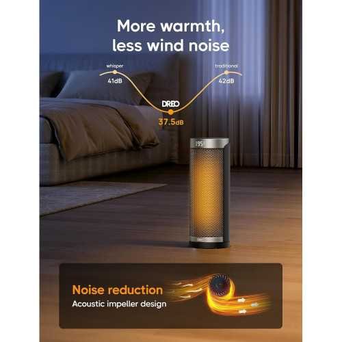 Space Heater for Your Bathroom and Home, with Remote Control and 5 Modes | TekChoice Electronics