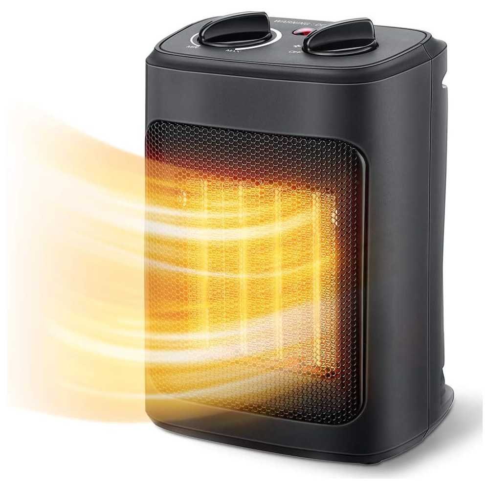 1500W Electric Heater with Thermostat for Bedroom, Office, and Indoor Spaces | TekChoice Electronics