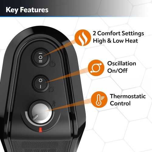 Oscillating Ceramic Space Heater for Every Home | TekChoice Electronics