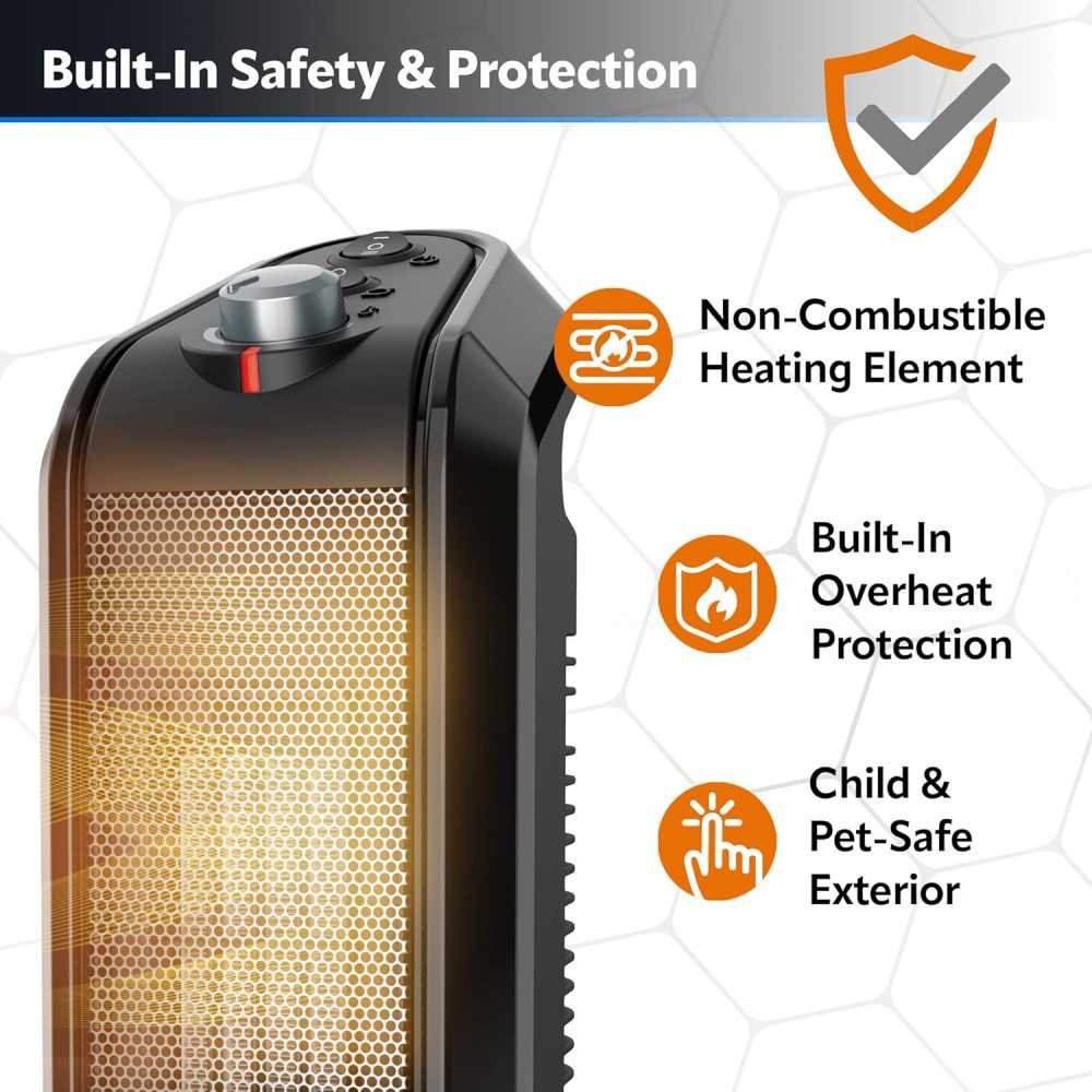 Oscillating Ceramic Space Heater for Every Home | TekChoice Electronics