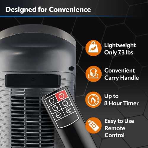 Oscillating Digital Ceramic Tower Space Heater | TekChoice Electronics