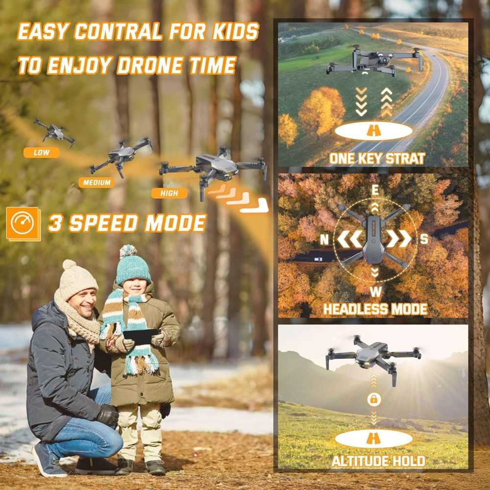 Foldable HD 1080P Drone with Camera & Exciting Features for Thrilling Aerial Shots & Fun-filled Flips | TekChoice Electronics