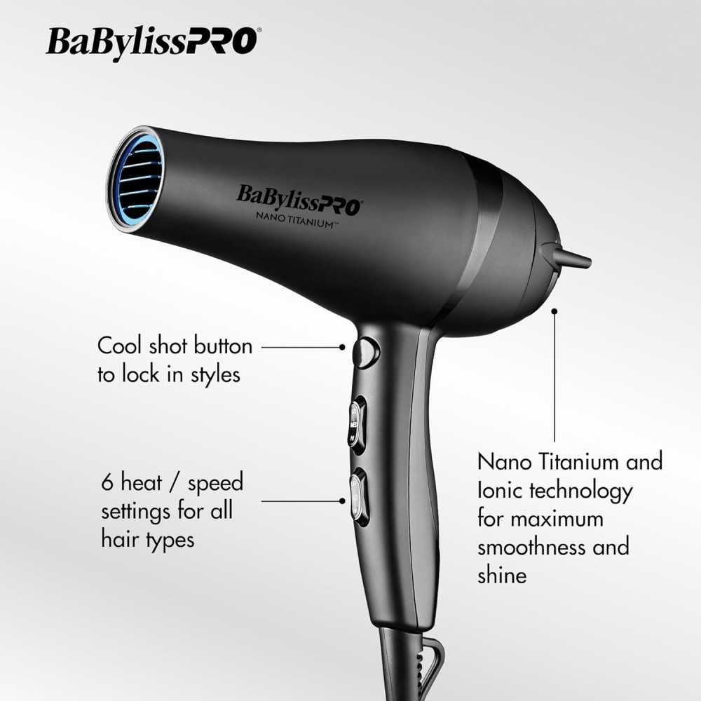 Nano Titanium 2000-Watt Blow Dryer Professional Ionic Technology