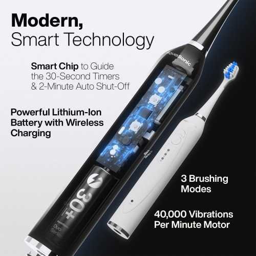 Advanced Dual Handle Electric Toothbrush Set with High-Speed Whitening Technology and Smart Features | TekChoice Electronics