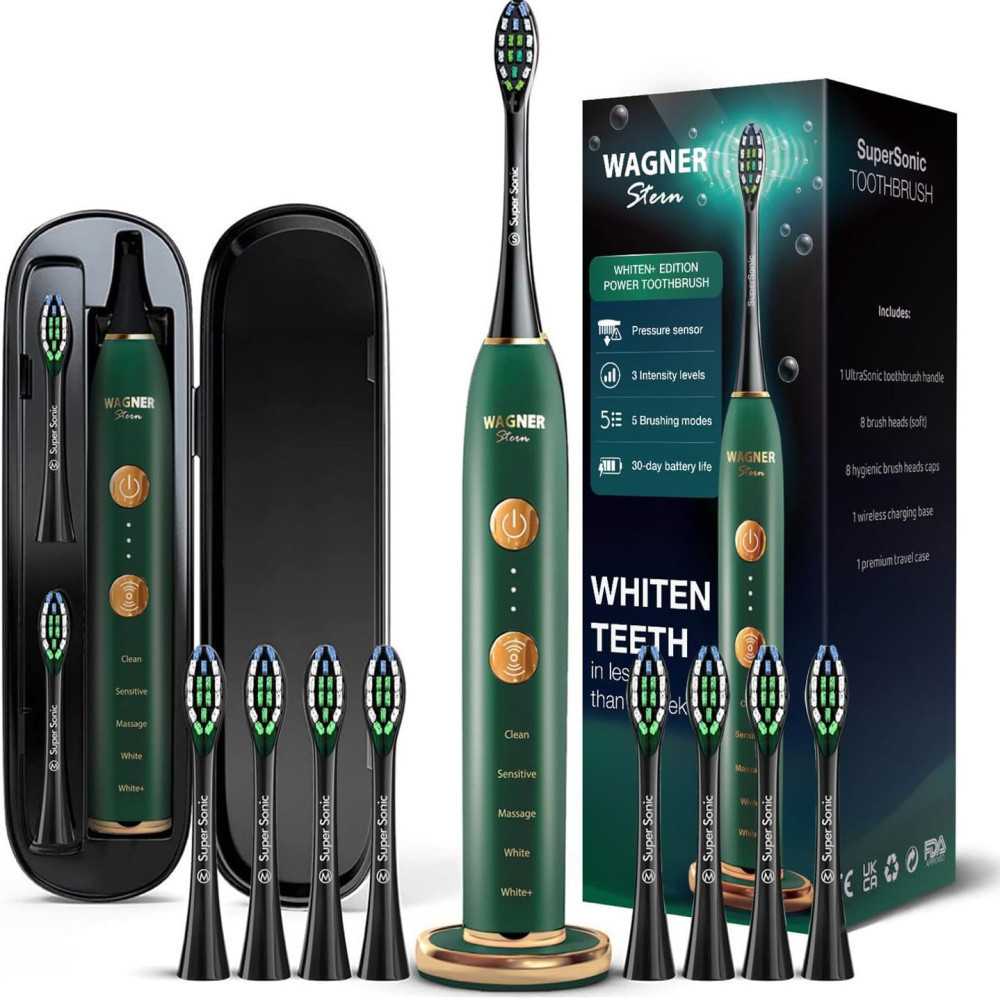 Whitening Electric Toothbrush with Pressure Sensor and Travel Case | TekChoice Electronics