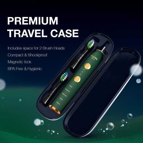 Whitening Electric Toothbrush with Pressure Sensor and Travel Case | TekChoice Electronics