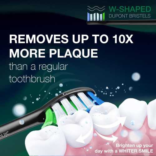 Whitening Electric Toothbrush with Pressure Sensor and Travel Case | TekChoice Electronics