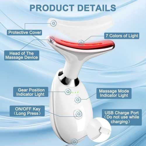 7 Color Neck Face Massager - Your Secret to Youthful Radiance | TekChoice Electronics