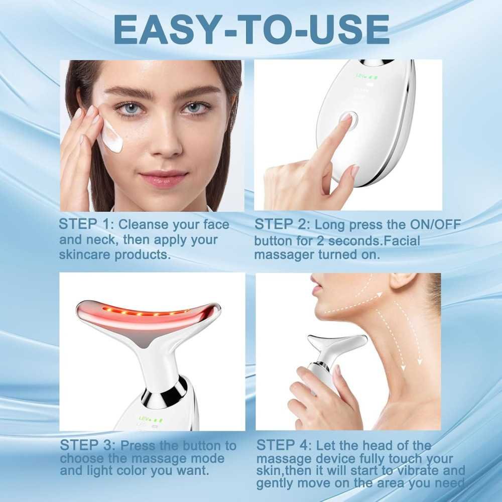 7 Color Neck Face Massager - Your Secret to Youthful Radiance | TekChoice Electronics