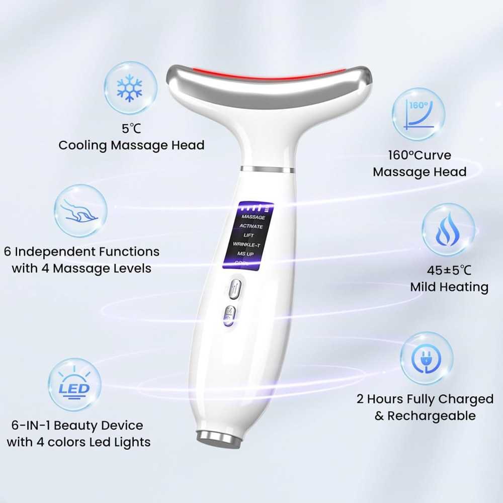 Anti-Aging Solution for Lifting and Tightening Sagging Skin with Red Light Therapy Face Massager | TekChoice Electronics