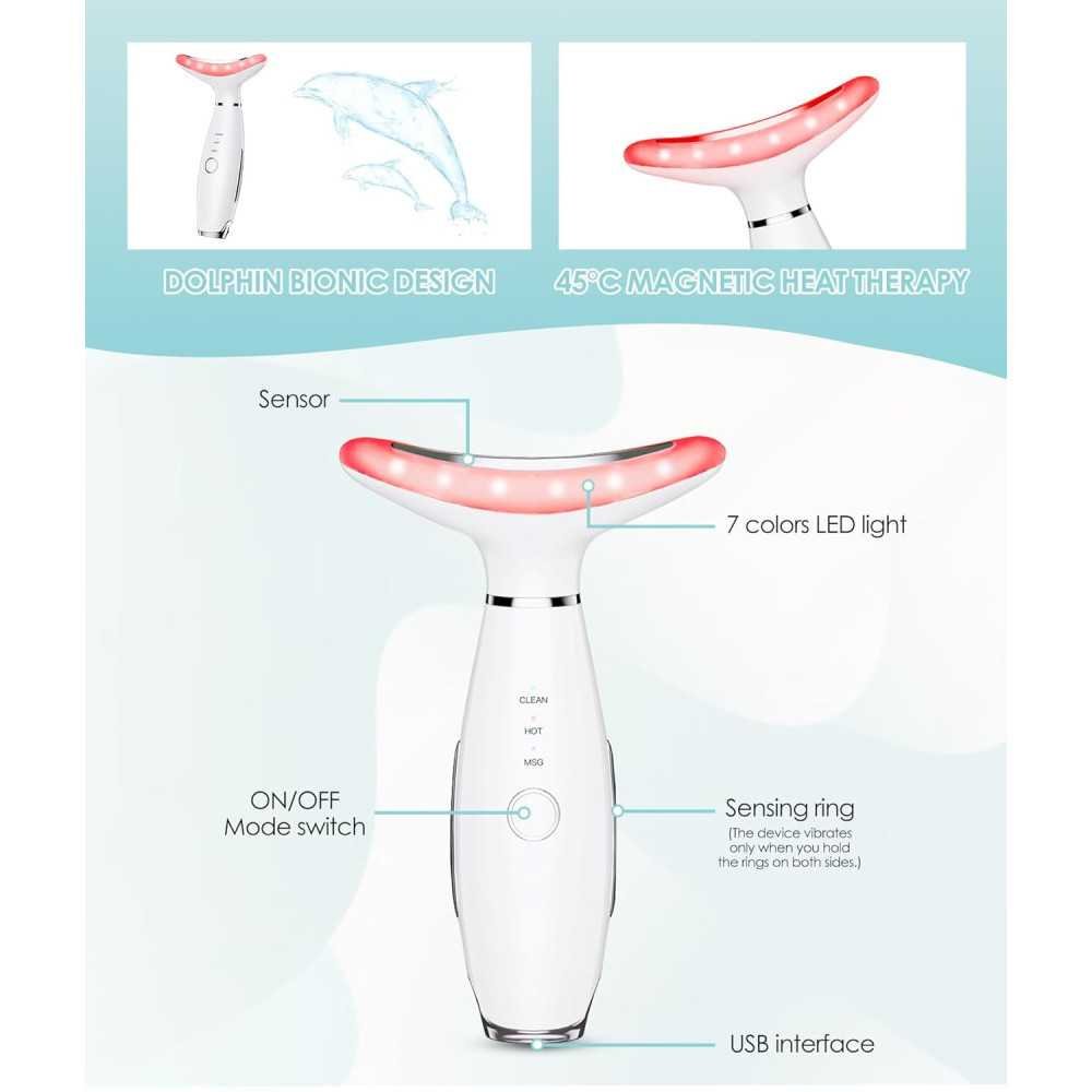 Home Face Spa with the 7-Color Neck Face Massager | TekChoice Electronics