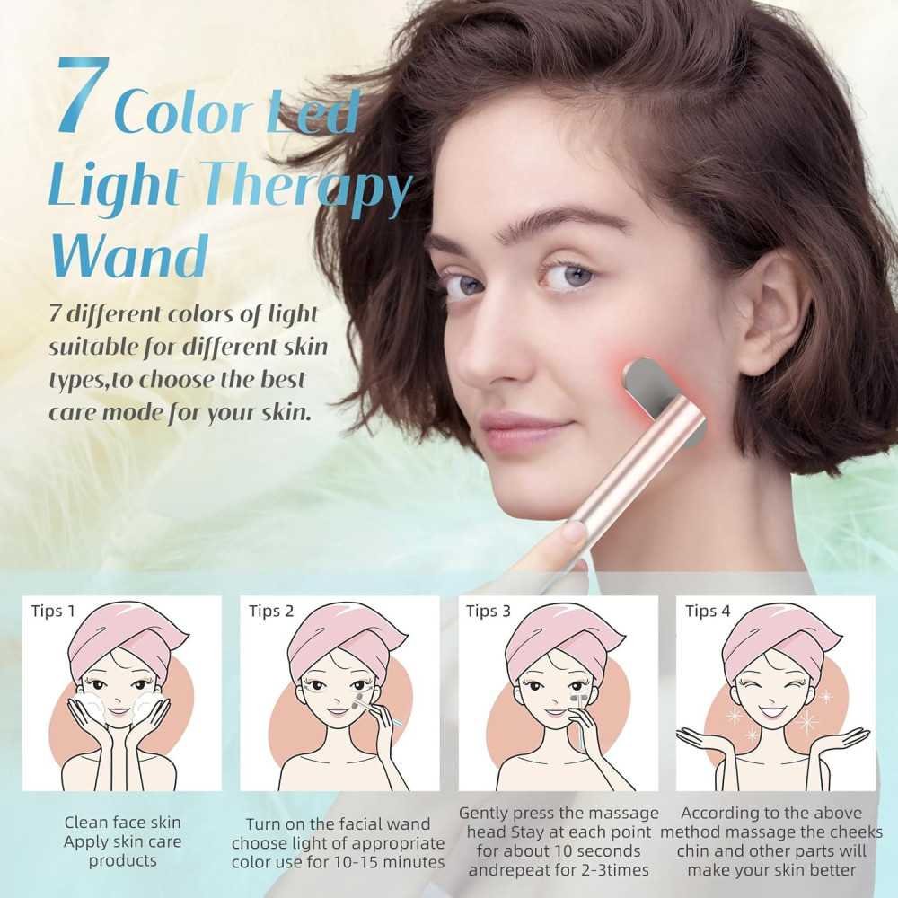 7 in 1 LED Light Therapy Facial Tool for Radiant Results | TekChoice Electronics