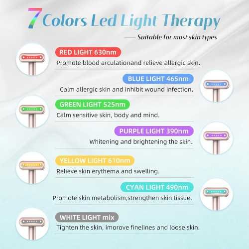 7 in 1 LED Light Therapy Facial Tool for Radiant Results | TekChoice Electronics