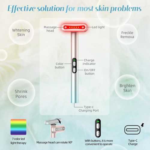 7 in 1 LED Light Therapy Facial Tool for Radiant Results | TekChoice Electronics